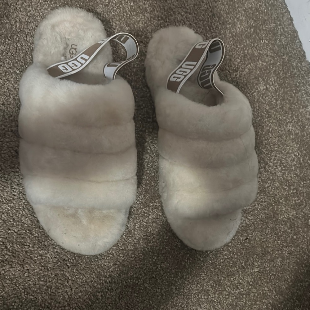 UGG Plush Tan Slippers